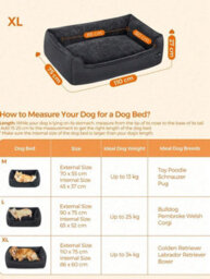 LEDREM Dog Bed, Pet Bed, Dog Sofa With Removable Washable Cover, For Large Dogs, 110 X 75 X 27 Cm - thumbnail 6