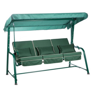 Alfresia Turin Reclining Swing Seat With Green Luxury Cushions - image 1