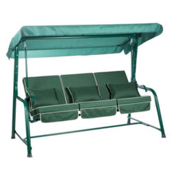 Alfresia Turin Reclining Swing Seat With Green Luxury Cushions - thumbnail 1