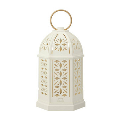 Bruno Led Silhouette Lantern With Adjustable Warm Light And Ipx4 Waterproof Rating (Ivory) - image 1