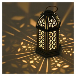 Bruno Led Silhouette Lantern With Adjustable Warm Light And Ipx4 Waterproof Rating (Ivory) - thumbnail 7