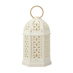 Bruno Led Silhouette Lantern With Adjustable Warm Light And Ipx4 Waterproof Rating (Ivory) - thumbnail 1