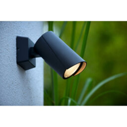 Lucide Manal Modern Wall Spotlight Outdoor - Led - 1X12W 3000K - Ip65 - Anthracite - thumbnail 4
