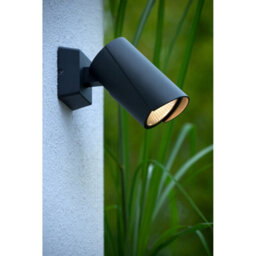 Lucide Manal Modern Wall Spotlight Outdoor - Led - 1X12W 3000K - Ip65 - Anthracite - thumbnail 5