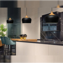 Long Life Lamps Company Nordic Modern Black Ceiling Pendant Light Metal Lamp Shade Wood Effect Detail H3024 - thumbnail 8