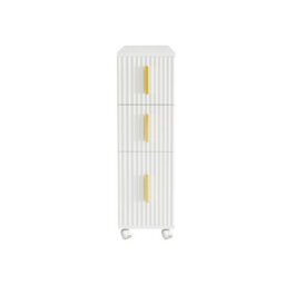Hygrad Built to Survive Slim Bathroom Cabinet On Wheels Toilet Paper Roll Holder Cabinet With 3 Drawers - thumbnail 3