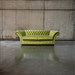 Chesterfield 3 Seater Malta Grass Green Velvet Sofa Settee Bespoke In Balmoral Style - thumbnail 4