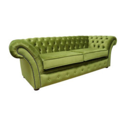 Chesterfield 3 Seater Malta Grass Green Velvet Sofa Settee Bespoke In Balmoral Style - thumbnail 2