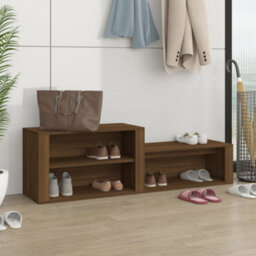Berkfield Shoe Cabinet Brown Oak 150X35X45 Cm Engineered Wood