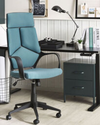 Beliani Office Chair Delight Dark Blue - thumbnail 2