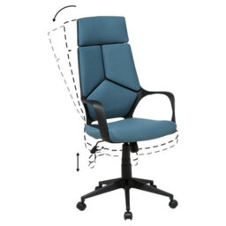 Beliani Office Chair Delight Dark Blue - thumbnail 7