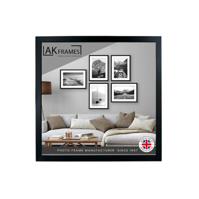 "AK Frames Sleek 20X20"" Black Thin Modern Picture Frame - Slim And Design For Posters, Prints And Photos - Elegant Wall Frame Decor" - image 1