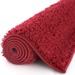 The Rugs Red Soft Plain Design Fluffy Shaggy Rugs And Runners High Pile Living Room Kitchen Hallway 380 - thumbnail 5