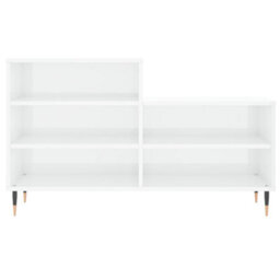 Berkfield Shoe Cabinet High Gloss White 102X36X60 Cm Engineered Wood - thumbnail 4
