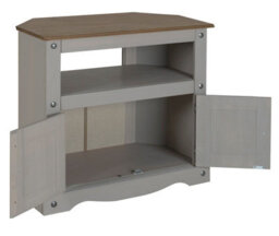 Tv Unit Corner Grey Wax Living Room Solid Pine By - thumbnail 4