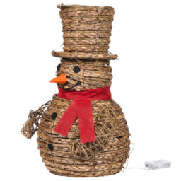 Beliani Christmas Decoration Led Olafsvik Snowman 52 Cm Natural - thumbnail 5