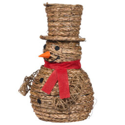 Beliani Christmas Decoration Led Olafsvik Snowman 52 Cm Natural - thumbnail 4