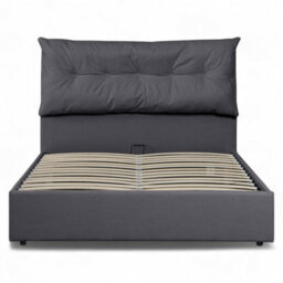 OAT Home Prestbury Modern Pillow Headboard Upholstered Ottoman Storage King Size Bed Frame - Charcoal Grey - thumbnail 6