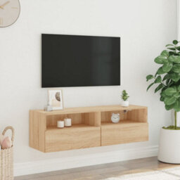 Walplus Tv Wall Cabinet Sonoma Oak 100X30X30 Cm Engineered Wood - thumbnail 3