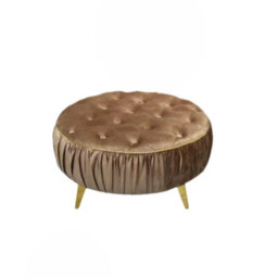 Stratus Interiors Ambassador Sofa Chesterfield Toronto Metal Trim Fabric - No Frills - Footstool - Silver Trim - thumbnail 1