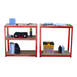 Kct Garage Shelving 5 Tier Unit Metal Shelving Unit Red Shed Storage Racking 180 X 90 X 40Cm - thumbnail 4