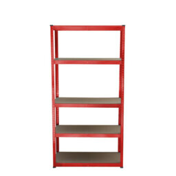 Kct Garage Shelving 5 Tier Unit Metal Shelving Unit Red Shed Storage Racking 180 X 90 X 40Cm - thumbnail 2