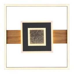 Luminosa Lighting Luminosa Pikara 38X38Cm Integrated Led Semi Flush Ceiling Light Wood Look 2X Led 3000K - thumbnail 4