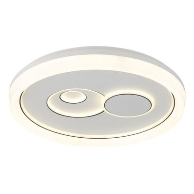 Luminosa Lighting Luminosa Ruiz I Semi Flush Ceiling Light Matt White Led 2700/4000/6000K - image 1