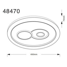 Luminosa Lighting Luminosa Ruiz I Semi Flush Ceiling Light Matt White Led 2700/4000/6000K - thumbnail 7