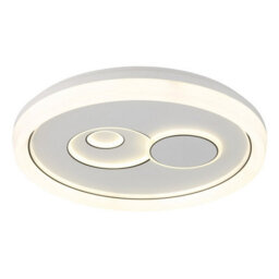Luminosa Lighting Luminosa Ruiz I Semi Flush Ceiling Light Matt White Led 2700/4000/6000K - thumbnail 1
