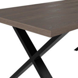 Wyld Haus Pefkos Natural Oak Dining Table With Black Metal Legs - thumbnail 4