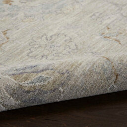 Light Grey Traditional Persian Bordered Floral Rug For Living Room Bedroom And Dining Room-239Cm X 315Cm - thumbnail 6