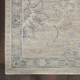 Light Grey Traditional Persian Bordered Floral Rug For Living Room Bedroom And Dining Room-239Cm X 315Cm - thumbnail 4
