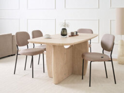 Beliani Dining Table Travers Travertine Effect 180 Cm 90 Cm - thumbnail 2