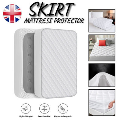 Ameha Double Size Mattress Protector 30Cm Deep Fitted Mattress Cover-Adjustable Resistant Quilted Bed Cover (135X190Cm) - image 1
