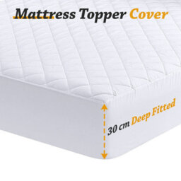 Ameha Double Size Mattress Protector 30Cm Deep Fitted Mattress Cover-Adjustable Resistant Quilted Bed Cover (135X190Cm) - thumbnail 8