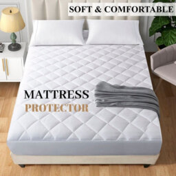 Ameha Double Size Mattress Protector 30Cm Deep Fitted Mattress Cover-Adjustable Resistant Quilted Bed Cover (135X190Cm) - thumbnail 3