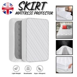 Ameha Double Size Mattress Protector 30Cm Deep Fitted Mattress Cover-Adjustable Resistant Quilted Bed Cover (135X190Cm) - thumbnail 1