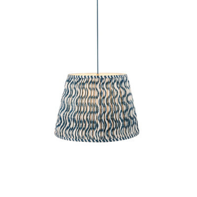 Loops Elegant Brushed Aged Brass Pendant Light With Blue Flex - 6W Led B22 - image 1