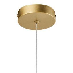 Wyld And Coco Luxeglow Pendant Ceiling Light, Gold Iron With Six Milky-Glass Globes For Dining - thumbnail 8