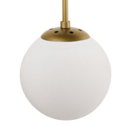 Wyld And Coco Luxeglow Pendant Ceiling Light, Gold Iron With Six Milky-Glass Globes For Dining - thumbnail 6