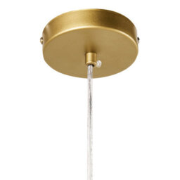 Wyld And Coco Luxeglow Pendant Ceiling Light, Gold Iron With Six Milky-Glass Globes For Dining - thumbnail 7
