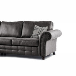 Furnishings For Less UK Oakland Charcoal Chesterfield 6 Seater L Shape Large Corner Sofa - thumbnail 4