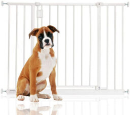 Bettacare Extra Wide Hallway Dog Gate, 97Cm - 103Cm, White, Pressure Fit Pet Gate, Puppy Safety Barrier - thumbnail 1