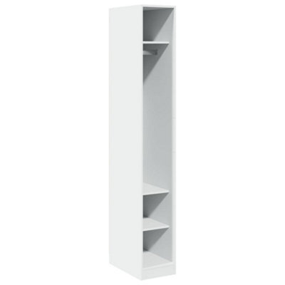 Berkfield Durable Wardrobe White 30X50X200 Cm Engineered Wood