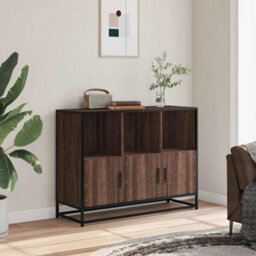 Berkfield Sideboard Brown Oak 100X35X76 Cm Engineered Wood - thumbnail 3