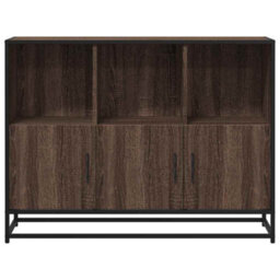 Berkfield Sideboard Brown Oak 100X35X76 Cm Engineered Wood - thumbnail 4