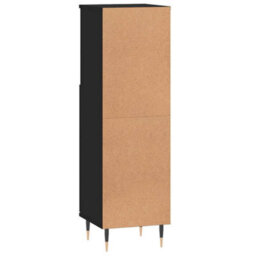 Berkfield Industrial Bathroom Cabinet Black 30X30X100 Cm Engineered Wood - thumbnail 8