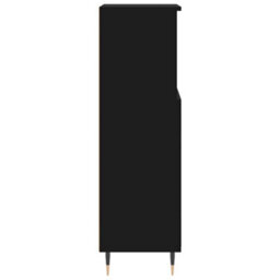 Berkfield Industrial Bathroom Cabinet Black 30X30X100 Cm Engineered Wood - thumbnail 7