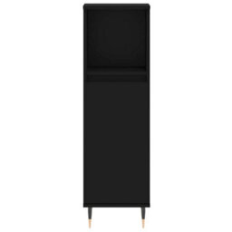 Berkfield Industrial Bathroom Cabinet Black 30X30X100 Cm Engineered Wood - thumbnail 5